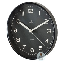 20cm Runwell Black Wall Clock By ACCTIM image