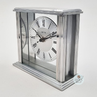 14cm Hamilton Silver Battery Table Clock With Floating Dial By ACCTIM image