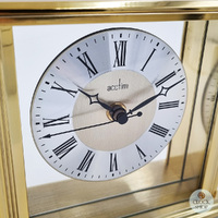 14cm Hamilton Gold Battery Table Clock With Floating Dial By ACCTIM image