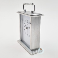 14.5cm Gainsborough Silver Battery Carriage Clock With Alarm By ACCTIM image
