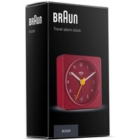 6cm Red Analogue Travel Alarm Clock By BRAUN  image