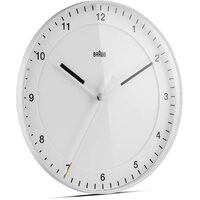 30cm White Silent Modern Wall Clock By BRAUN image