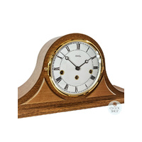 21cm Oak Mechanical Tambour Mantel Clock With Westminster Chime By AMS  image