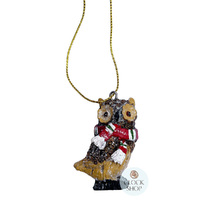 4cm Owl With Scarf Hanging Decoration- Assorted Designs image