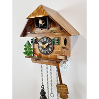 House with Water Trough Battery Chalet Cuckoo Clock 16cm By ENGSTLER image