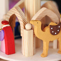 35cm Three Tier Nativity Christmas Pyramid By Graupner image