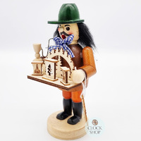 15cm Erzgebirge Vendor German Incense Burner With Green Hat image