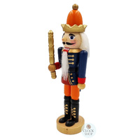 18cm Blue & Orange Soldier Nutcracker image