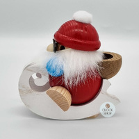 12cm Santa On Sleigh German Incense Burner By Seiffener image