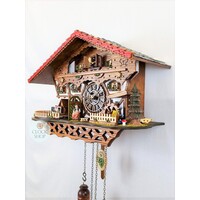 Farming Family Battery Chalet Cuckoo Clock 26cm By TRENKLE image