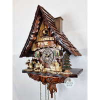 Erzgebirge Christmas Children Battery Chalet Cuckoo Clock 36cm By TRENKLE image