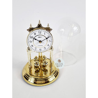 23cm Gold Anniversary Clock With White Dial & Westminster Chime By HALLER image