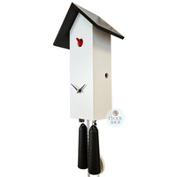 White Bird House 8 Day Mechanical Modern Cuckoo Clock 41cm By ROMBA image