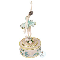 Blue & Pink Ballerina Figurine Enamel Music Box (Tchaikovsky- Swan Lake) image