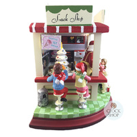 Santa's Snack Shop Music Box With Lights & Moving Tree (8 Christmas Tunes) image