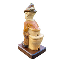 20cm Hand Carved Boy On Dunny German Incense Burner By Master Carver image
