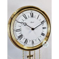 68cm Polished Brass Battery Chiming Wall Clock By HERMLE image