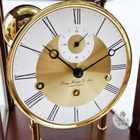 30cm Walnut Mechanical Table Clock With Westminster Chime By HERMLE image
