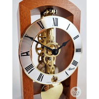 18cm Cherry Mechanical Skeleton Table Clock By HERMLE image