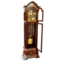 206cm Walnut Grandfather Clock With Triple Chime Tubular Bells & Wood Inlay By HERMLE image