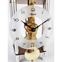 19cm Walnut Mechanical Skeleton Table Clock By HERMLE image
