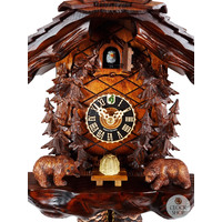 Bears & Honey 8 Day Mechanical Chalet Cuckoo Clock 40cm By HÖNES image