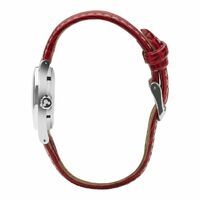DISNEY Petite Mickey Mouse Watch With Red Croco Leather Band  image