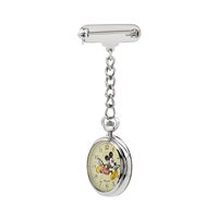 DISNEY Mickey Mouse Silver Nurses Fob Watch 30mm image