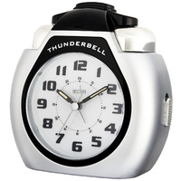 15cm Thunderbell Silver Xl Super Loud Bell Analogue Alarm Clock By ACCTIM image