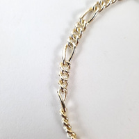Silver Plated Figaro Pocket Watch Chain 25cm By CLASSIQUE image