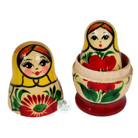 Kirov Russian Dolls- Yellow Scarf & Red Dress 7cm (Set Of 3) image