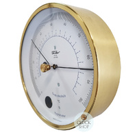 13cm Polished Brass Polar Series Hair Hygrometer By FISCHER image