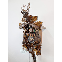 After The Hunt Battery Carved Cuckoo Clock With Dancers 42cm ENGSTLER image