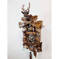 Before The Hunt Battery Carved Cuckoo Clock With Dancers 42cm By ENGSTLER image