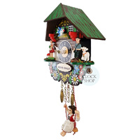 Swiss Heidi House Battery Chalet Kuckulino With Swinging Doll 14cm By ENGSTLER image