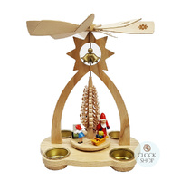 29cm Santa & Presents Christmas Pyramid With Bell By Richard Glässer image
