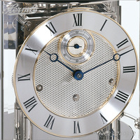 Tellurium II Mantel Clock in Piano Black & Nickel 35cm By HERMLE image