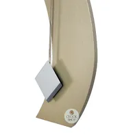 70cm Beige Wave Modern Wall Clock With Pendulum By HERMLE image