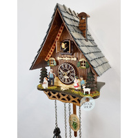 Heidi House Battery Chalet Cuckoo Clock With Curved Roof 25cm By TRENKLE image