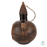 Medieval Style Ceramic Bottle With Clock Shop Montville Logo 0.4L image