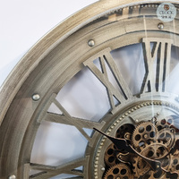 80cm Marinus Grey Moving Gear Wall Clock By COUNTRYFIELD image