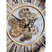 46.5cm Copper Wall Clock With Moving Gears By COUNTRYFIELD image
