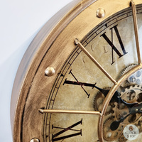 60cm Alford Copper Moving Gear Wall Clock By COUNTRYFIELD image