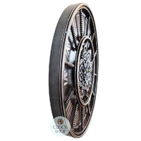 60cm Maaike Dark Grey Moving Gear Wall Clock By COUNTRYFIELD image
