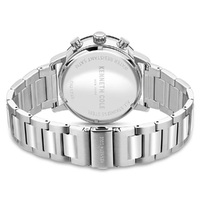 44mm Silver Chronograph Automatic Mens Watch With Black Skeleton Dial By KENNETH COLE image
