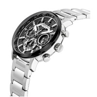 Silver Skeleton Automatic Watch With Silver Bracelet Band By KENNETH COLE image