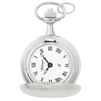 25mm Sterling Silver Womens Pendant Watch With Floral Swirl By CLASSIQUE (Roman) image
