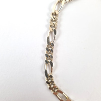 25cm Sterling Silver Figaro Pocket Watch Chain By CLASSIQUE image