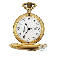 48mm Gold Unisex Pocket Watch With Motorbike Rider By CLASSIQUE (Arabic) image