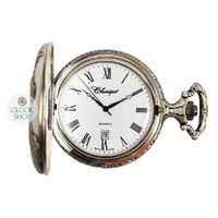 48mm Rhodium Mens Pocket Watch With Fisherman By CLASSIQUE (Roman) image